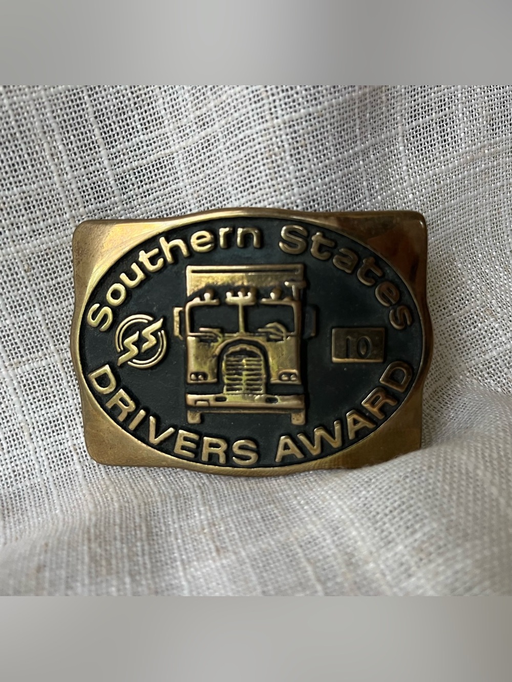 80s Brass Buckle Southern States Drivers Award
